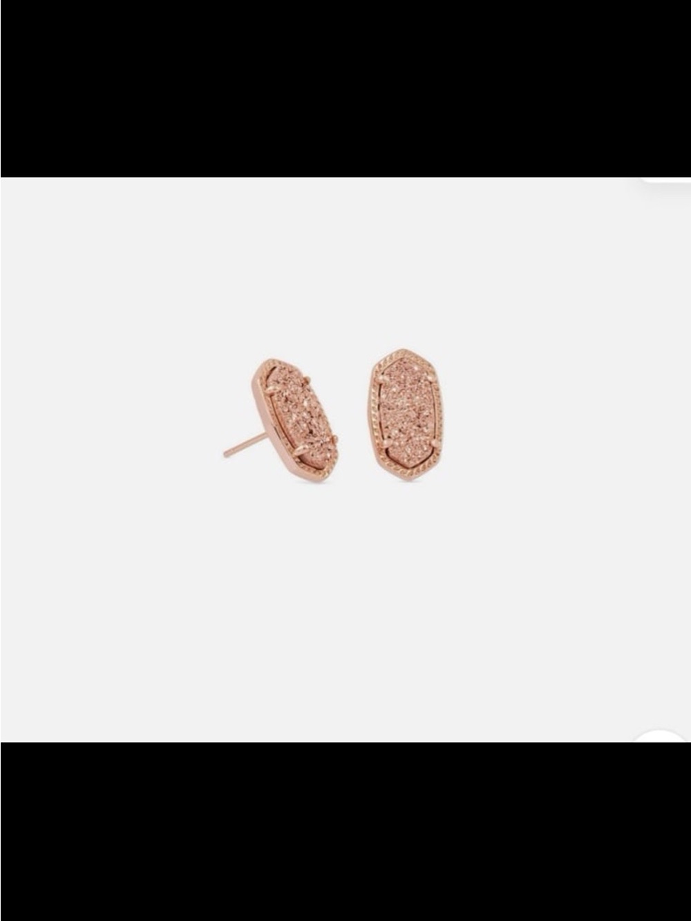 Rosegold Kendra Scott Ellie Stud Earrings for Women, Fashion Jewelry, druzy